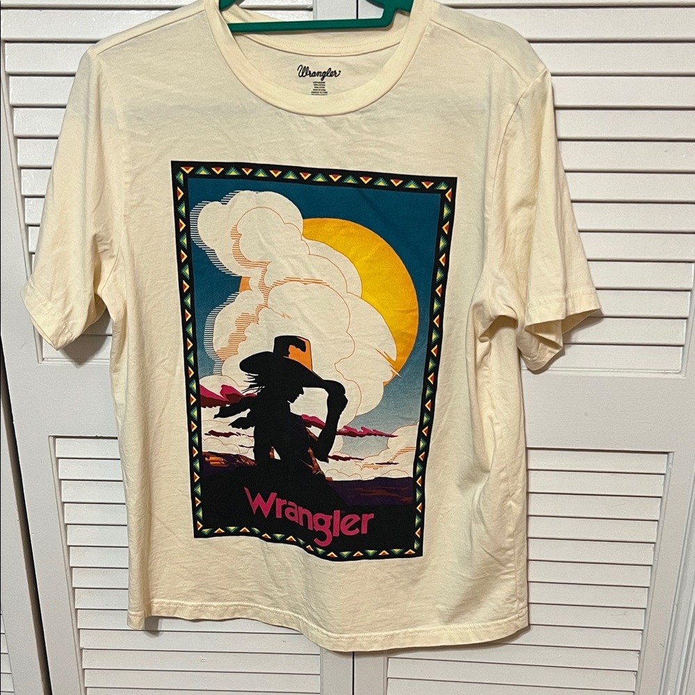 Wrangler Cream Cowboy Graphic Tee